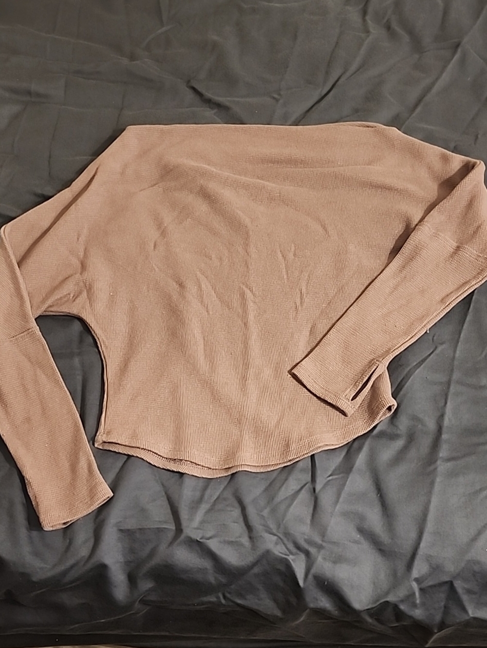 We The Free Off-the-Shoulder Mauve Purple Off The Shoulder Top Long Sleeve